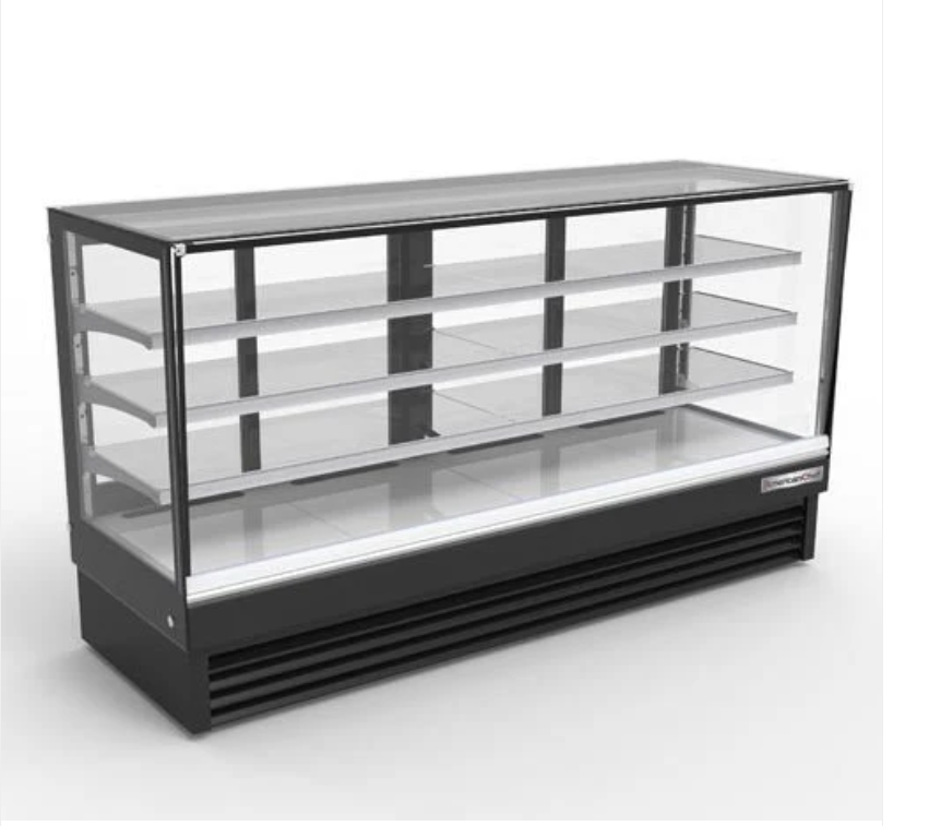 94 Square Glass Floor Refrigerated Display Case Cooler DSF94