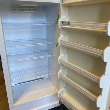 GE Upright White Used 1 Door Freezer For Sale in Calgary