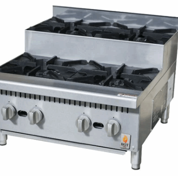 104,000 BTU 24 4 Burner NG or LP Countertop Step Up Hot Plate Hot Zone HZ HP24 S