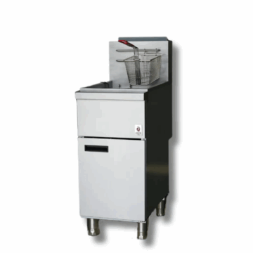 120,000 BTU NG or LP 50 lbs. Capacity Gas Deep Fryer, Hot Zone HZ F4