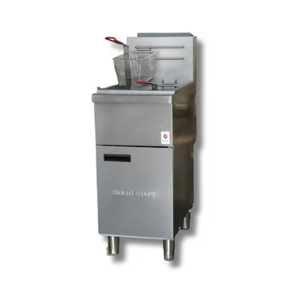 120,000 BTU NG or LP 50 lbs. Capacity Gas Deep Fryer, Hot Zone HZ F4S For Sale Canada