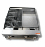 24 Countertop Combination Gas Charbroiler and Griddle, NG or LP Hot Zone HZ 12C12G