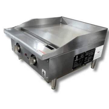 24 Countertop Thermostat Control Gas Griddle With Safety Valve NG or LP, Hot Zone HZ G24 T