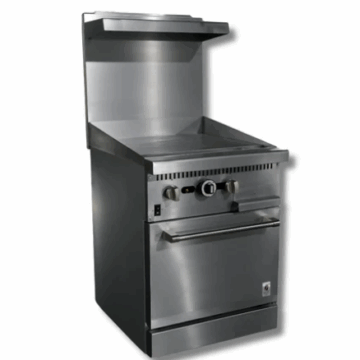 24 Griddle, LP or NG Gas Range With Built in Convection Oven, Hot Zone HZ CR24 24MG