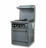 24 Wide Electric Range With 2 Hot Plates and 12 Griddle 208 or 240 Volt, 1 or 3 Phase, Hot Zone HZ ER24 12G