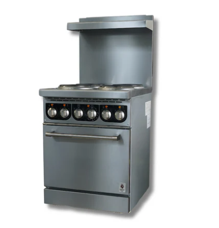 24 Wide Electric Range With 4 Hot Plates 208 or 240 Volt, 1 or 3 Phase, Hot Zone HZ ER24