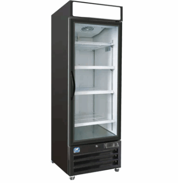 25 Glass 1 Door Reach In Freezer 16 CuFt Cold Zone CZ 26F G1