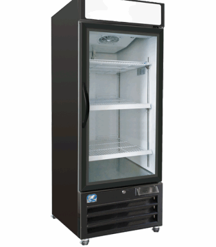 25 Glass 1 Door Reach In Refrigerator Cooler 12 CuFt Cold Zone CZ 26R61 G1