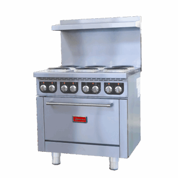 36 Commercial Electric Range with 6 Burners and Standard Oven – 208V, 17kW, 1Ph 49170 For Sale Canada