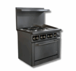 36 Wide Electric Range 4 Hot Plates,12 Griddle 208 or 240 Volt, 1 or 3 Phase, Hot Zone HZ ER36 12G