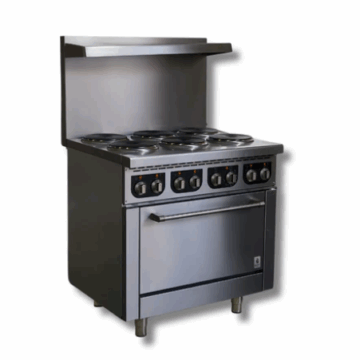 36 Wide Electric Range 6 Hot Plate 208 or 240 Volt, 1 or 3 Phase, Hot Zone HZ ER36