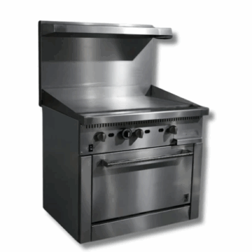 36 Wide Gas Range Griddle, with Built in Convection Oven, LPG or NG, Hot Zone HZ CR36 36MG