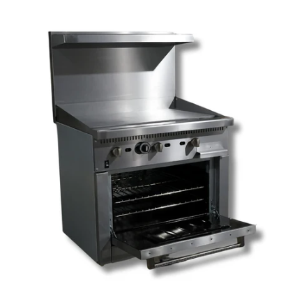 36 Wide Gas Range Griddle, with Built in Convection Oven, LPG or NG, Hot Zone HZ CR36 36MG for Sale in Canada