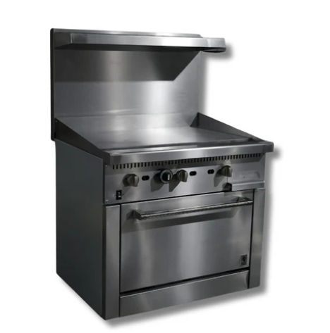 36 Wide Gas Range Griddle, with Built in Convection Oven, LPG or NG, Hot Zone HZ CR36 36MG