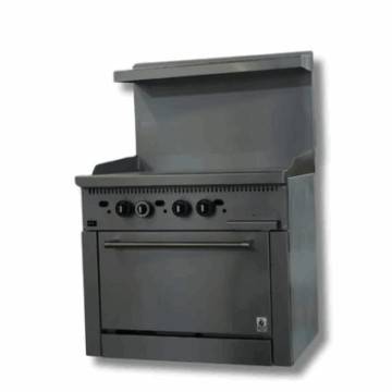 36 Wide Gas Range Thermostat Griddle, with Built in Convection Oven, LP or NG, Hot Zone HZ CR36 36TG
