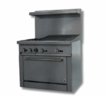 36 Wide Gas Range With 24 Charbroiler, 2 Hot Plates & Built in Convection Oven, LP or NG, Hot Zone HZ CR36 24CB