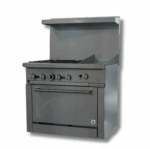 36 with 12 Griddle 4 Burner Stove Top, LP or NG Gas Range & Built in Convection Oven, Hot Zone HZ CR36 12MG