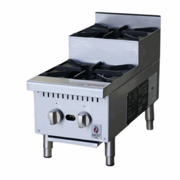52,000 BTU 12 2 Burner Natural Gas or Propane Countertop Step Up Hot Plate Hot Zone HZ HP12 S
