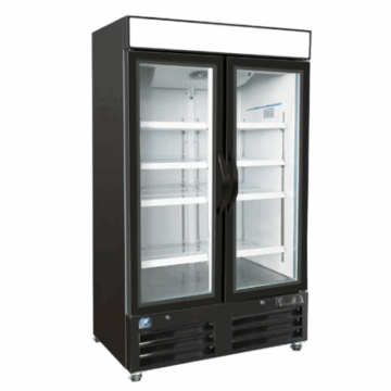 54 Glass 2 Door Reach In Freezer 48 CuFt Cold Zone CZ 31F54 G2