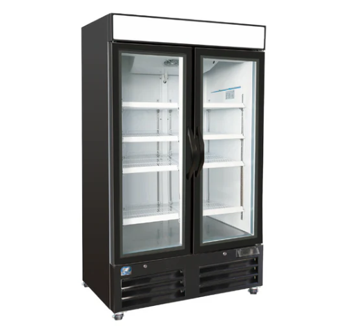 54 Glass 2 Door Reach In Freezer 48 CuFt Cold Zone CZ 31F54 G2