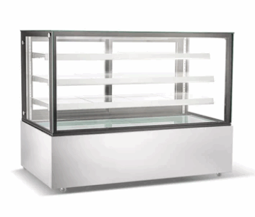 61 Square Glass Floor Standing Refrigerated Display Case Cooler Cold Zone CZ 471