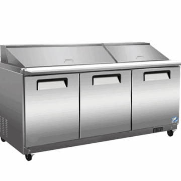 72 3 Door Sandwich & Salad Megatop Prep Table Cooler Cold Zone CZ 72STM 3D