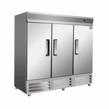 81 Solid 3 Door Reach In Freezer c0ft Cold Zone CZ 81F 3D