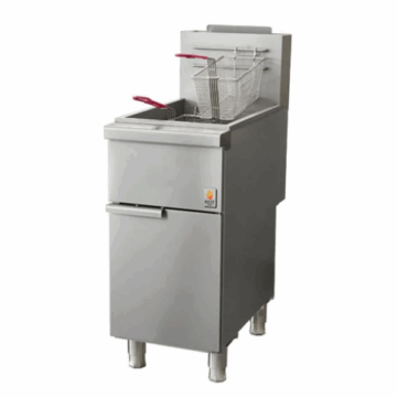 90 lbs. Capacity Gas Deep Fryer NG or LP 150,000 BTU with Solid State Controls Hot Zone HZ F5S