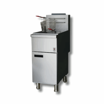 90,000 BTU NG or LP 40 lbs. Capacity Gas Deep Fryer, Hot Zone HZ F3
