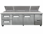 94” 2 Door, 2 Drawer, Refrigerated Pizza Prep Table 32 cu.ft. (906 L) 49299