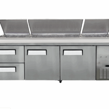 94” 2 Door, 2 Drawer, Refrigerated Pizza Prep Table 32 cu.ft. (906 L) 49299