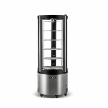 27 Round Glass Floor Standing Refrigerated Display Case Cooler Cold Zone CZ 400R