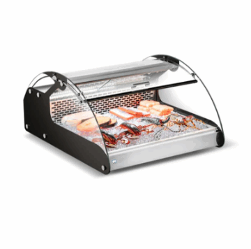 28 Countertop Curved Glass Refrigerated Display Case Cooler Cold Zone With 90L Capacity CZ CW 118