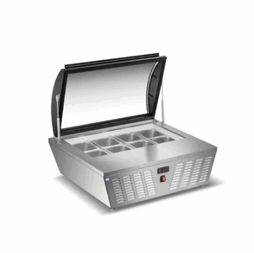 32 Countertop Curved Glass Gelato Display Case Cold Zone With 67 L Capacity CZ DW 67R